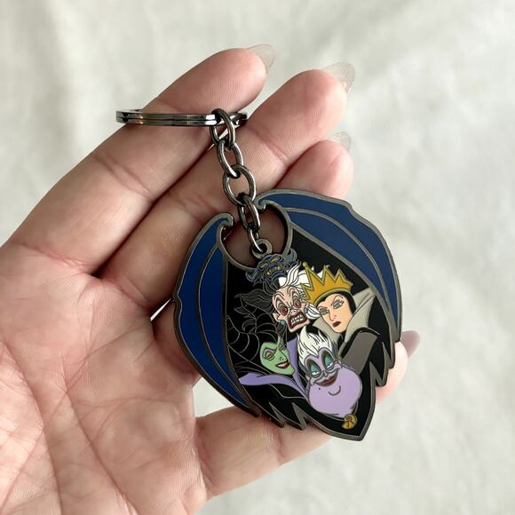 Loungefly Disney Villains Enamel Keychain Ursula Evil Queen Cruella Maleficent - Picture 7 of 7